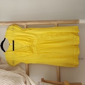 Free People Yellow Polka Dot Dress M